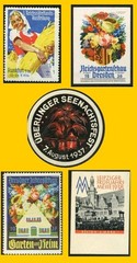 1962 NAZI ERA – SELECTION OF 5 POSTER STAMPS N EXPO’S & MANIFESTATIONS