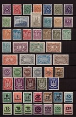AM0382) Third Reich Lot MH Mint Hinged 1910 to 1945 with Hitler WW II, 6 scans
