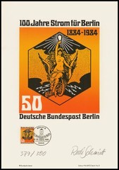 ART-EDITION 1984 BERLIN 720 100 YEARS ELECTRICITY FOR BERLIN – Ltd. 500!!