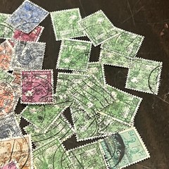 1940’s ALLIED OCCUPIED GERMANY STAMPS LOT WITH POST HORN OVERPRINTS