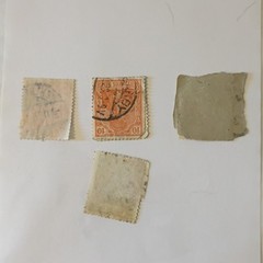 25 Deutsches Reich Germany Used Stamp Lot Handstamped Various Denominations