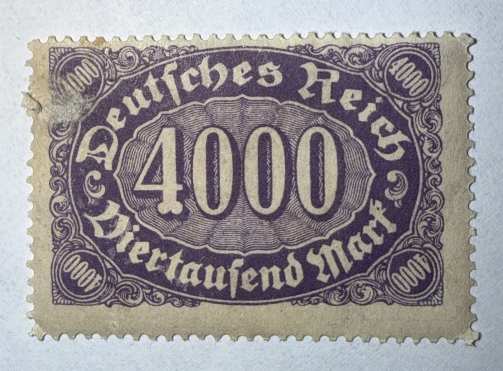Germany Stamps Deutsches Reich 4000 Mark