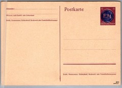 1940s Mint Germany Post WW2 fredersdorf provisionals Stationary Postcard Cover