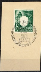 Germany WW2 Third Reich Krakau Swastika Postmark 1943