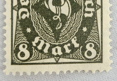 GERMANY ~ Deutrches Reich ~ Green Stamp 8 Mark ~ Posted ~ c.1922 ~ B195
