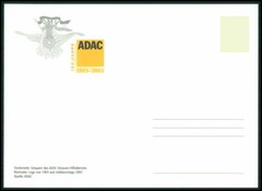 GERMAN POST ANNIVERSARY-CARD 2003 ADAC AUTOMOBILE CLUB CARS MOTORCYCLE ‚m2884