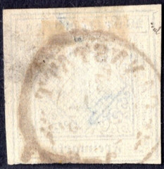 GERMANY WURTTEMBERG 1851 SCOTT #1