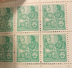 East Germany DDR Stamp Booklet #330a, 333a, 477a 5pf, 10pf, 20pf Unused Unhinged
