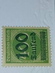 GERMANY Deutsches Reich Stamp ~ 100 Saufend Over 400 MARK (Overprint)