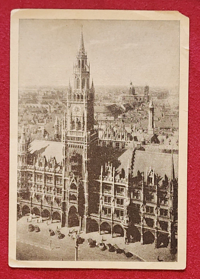Post WWII WW2 Germany German postcard MUNCHEN US ARMY Occupation 1945