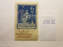 GERMANY, PLATE FAULT, Michel: 233PFVI, MINT LIGHTLY HINGED, Lot31, Cat €45