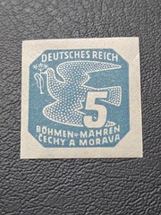 🇩🇪1943 Germany WW2 Bohemia & Moravia 43 Newspaper Stamps MNH OG