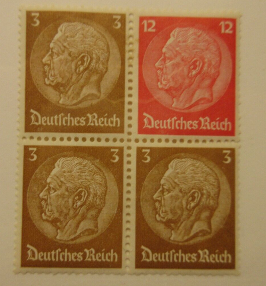 GERMANY Zusammendrucke Michel: S179 W80 Block of 4, MINT LIGHTLY HINGED, Cat €12
