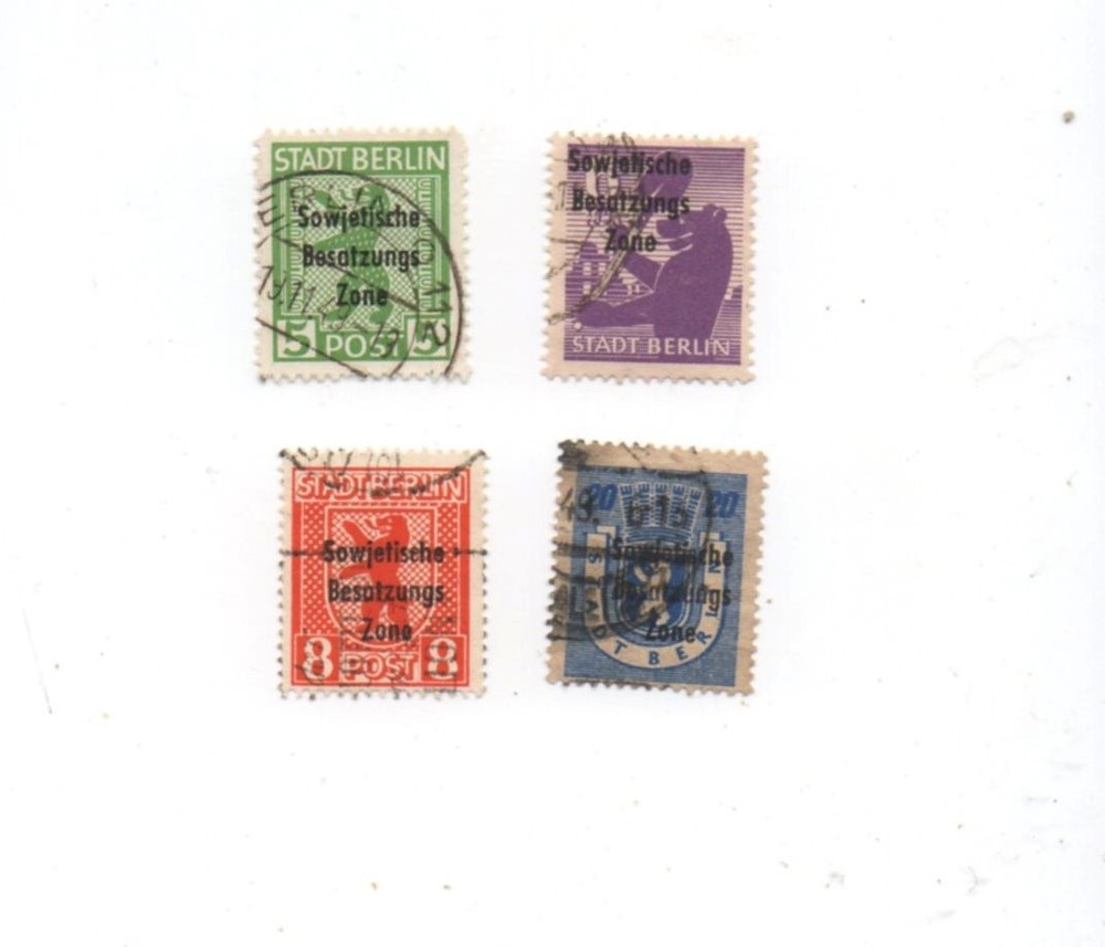 Germany Berlin used Scott 11N1 11N2 11N3 11N6