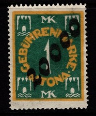 Germany 1920s Altona 20k M on 0m Local Revenue MNG – S56415