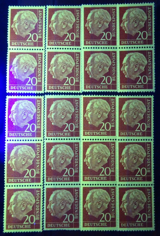 20 x Stamp No. 185 Y Heuss Clean Mint Never Hinged (2)