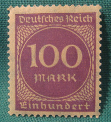 1923 Germany-100 Mark (Purple) Deutsches Reich-Mint Never Hinged Single #268