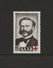 1953 Saar Red Cross week 15f+5f dp Purple Brown/Red SG340 Unmounted mint