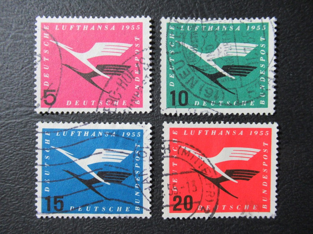 GERMANIA 1955 SERIE COMPLETA N. 81-84 USATA VAL. CAT. € 18,00