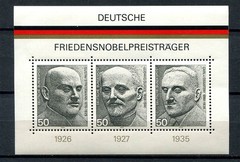 Germany – BRD : Nobel peace price souvenir sheet from 1975 – mint NH