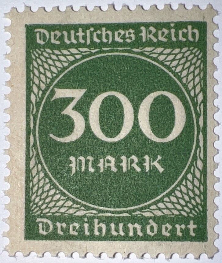 Travelstamps: 1923 Germany Stamp Deutsches Reich Mi#270, Mint OG NH 300 Mark