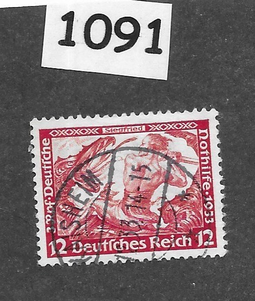 Used stamp Richard Wagner Siegfried 1933 B54 Germany Opera #1091