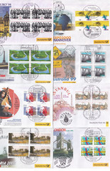 `ODZ&GERMANY 8 VERY GOOD DEUTSCHE POST EXHIBITION COVERS LOOK ALL DIFFERENT 878