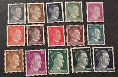 Nazi German THIRD REICH ADOLF HITLER Stamp Set MNH w COA Card WW2 German