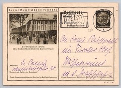 Germany Deutsches Reich 6pf Hindenburg Postal Stationary With A Special Postmark
