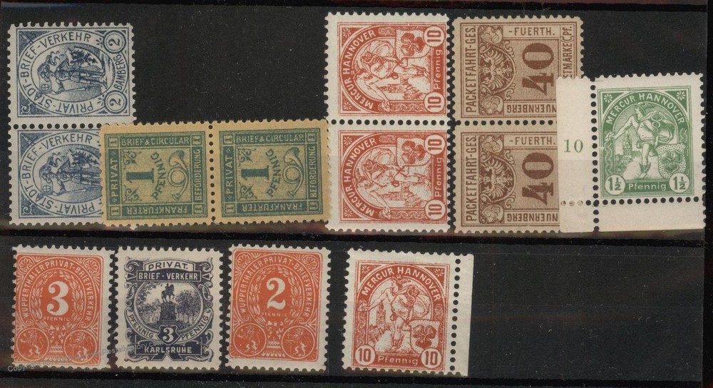 Germany Wuppertal Hannover Karlsruhe Frankfurt Bamberg MNH Stadtpost Loca 109906