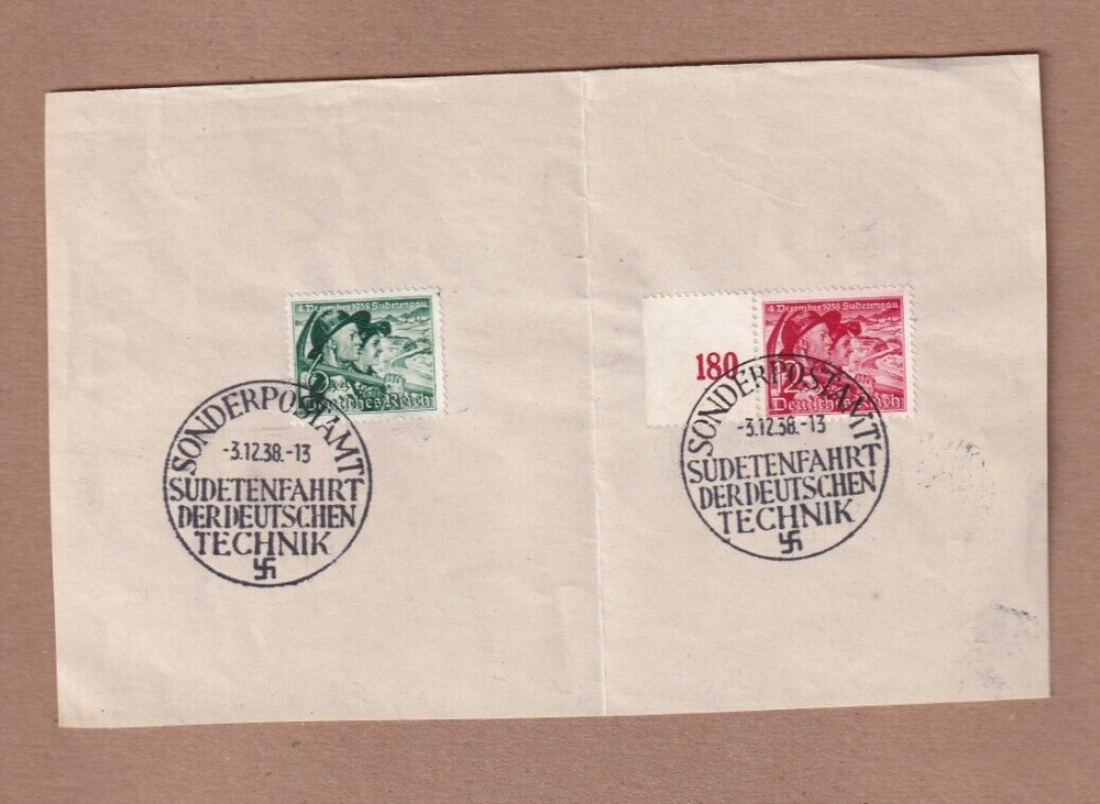 Germany B132-3 Annexation of Sudeten Territory – Dec 3 1938 Second Day Postmark