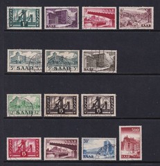 SAAR 1952-55 Views set of 14 SG 316-327, 329, 334 Used (CV £100)