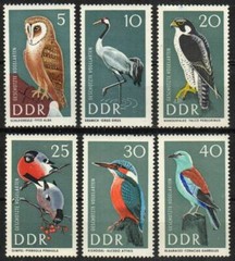 German Democratic Republic Stamp 915-920 – Protected birds
