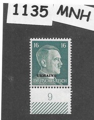 MNH stamp Mi10 PF16 Hitler Ukraine Overprint Germany Occupation WWII #1135