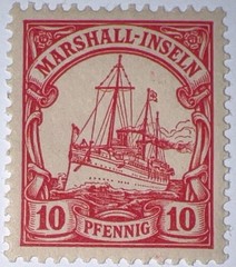 Travelstamps: GERMANY MARSHALL ISLANDS STAMPS Kaiser’s Yacht Mint OG LH UnWMK
