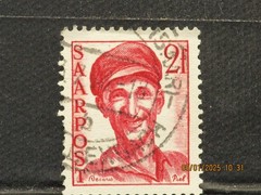 The listing is:(1)1948 Saarland Steel Workers Germany Stamp-LH-2f