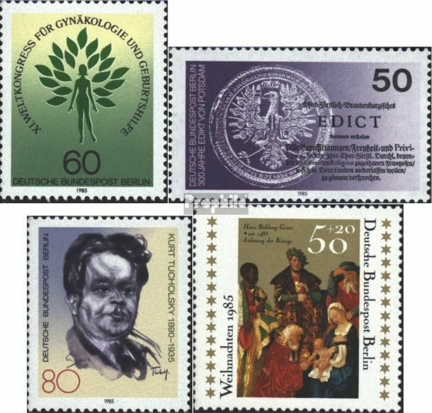 Berlin (West) 742,743,748,749 used 1985 FIGO, Potsdam, tucholsky, We