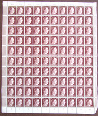 Deutsches 3rd Reich German Hitler 3 Full Sheets Stamps Hitler Head 60PF