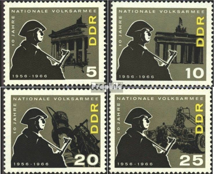 DDR 1161-1164 (complete.issue) used 1966 Peoples Army