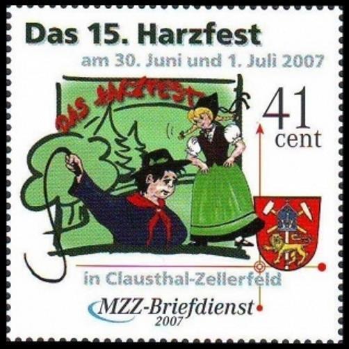MZZ: MiNr. 5, „15th Harzfest 2007“, Set, mint