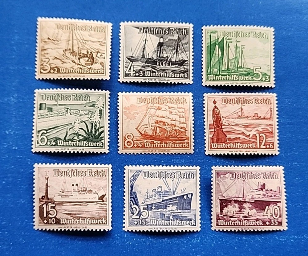 Germany Stamps, Scott B107-B115 Complete Set MNH