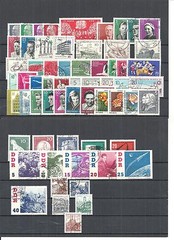 DDR 1960 – 1970, komplette Jahrgänge gestempelt o (teilweise ohne Blöcke)