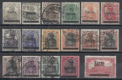Saar 1920 MI 1-17 16 signed Brun CANC VF