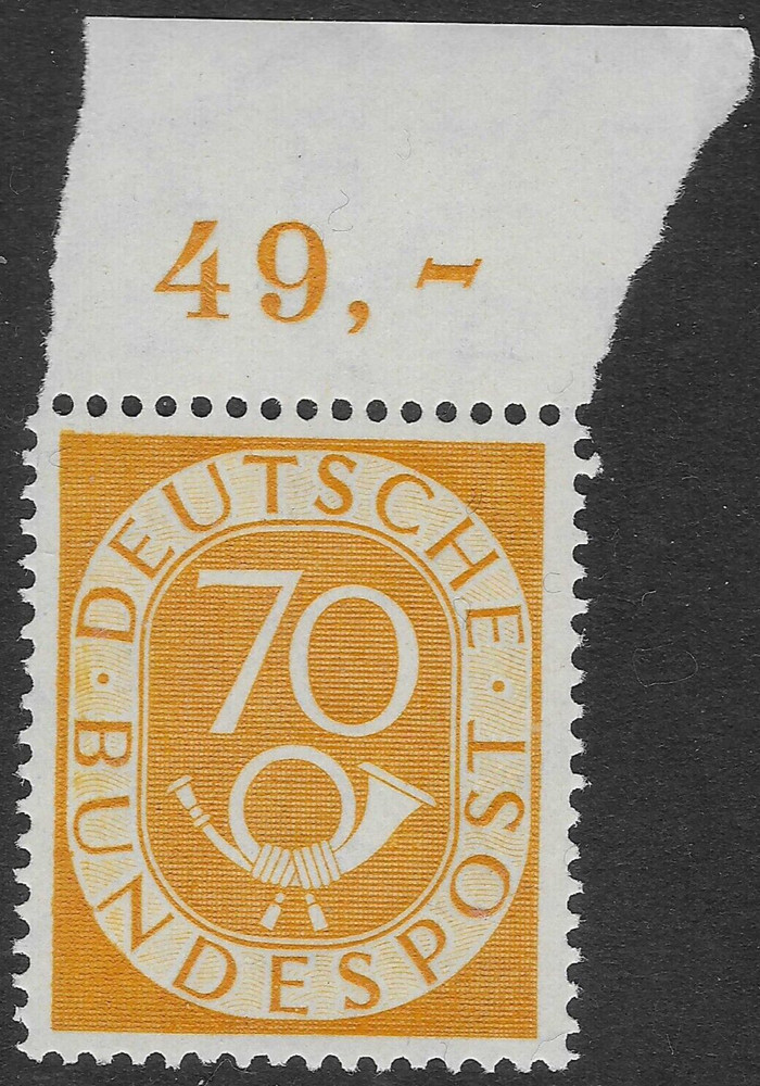 GERMANY 1951. 70pf. POSTHORN MNH. ORIGINAL GUM. SG. 1058. (C673)