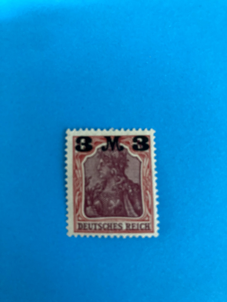 Germany MLH Stamp 1920-1921 Germany Deutsches Reich 3 Mark on 3 Mark