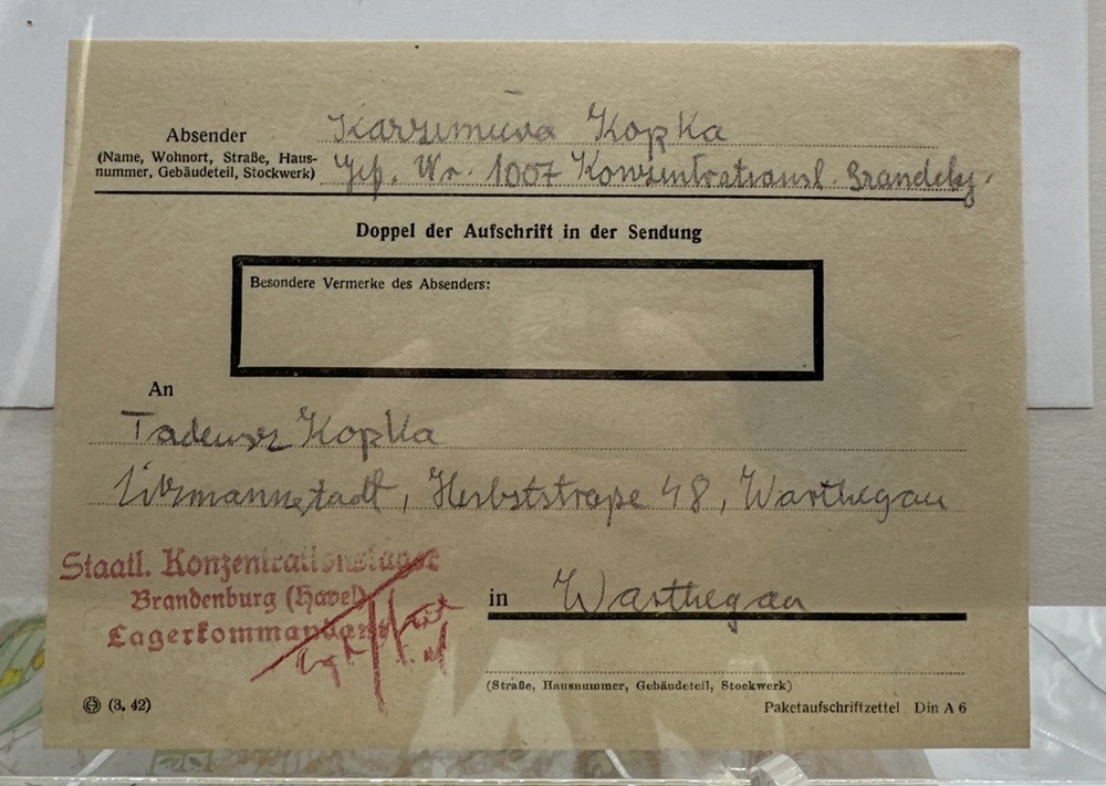 WWII Holocaust Ghetto Litzmannstadt Lodz Brandenburg Concentration Camp Mail