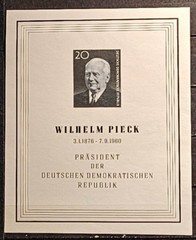 Germany DDR Stamp Sc 511, Mini Sheet Wilhelm Pieck Imperf., MNH F/VF (411G6.50)
