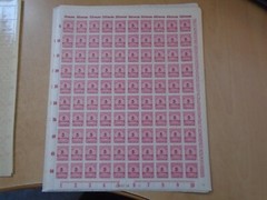 Germany – SG319 5M DM 1923 carmine. 10 x complete sheets of 100 stamps. MNH.