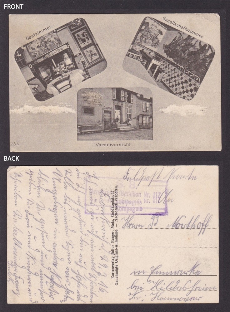 GERMANY 1916, Fieldpost card, WWI