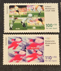 1998 Germany Für den Sport MNH Set of 4 Nagano Olympics World Cup Mi# 2000-2003